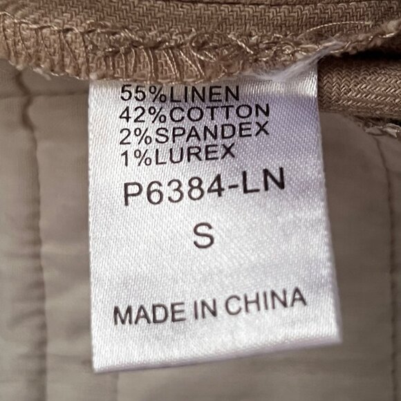 Miss Me Embroidered Size 28 Shorts Brown Linen Blend Bermuda - Picture 11 of 12